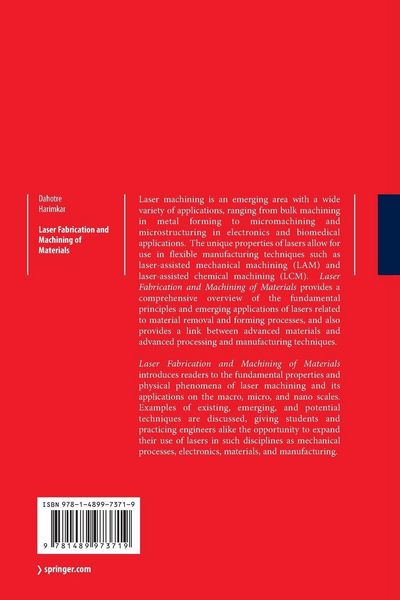 Produktbild: Laser Fabrication and Machining of Materials