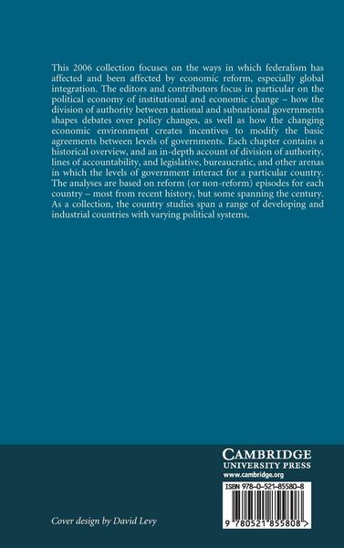 Produktbild: Federalism and Economic Reform