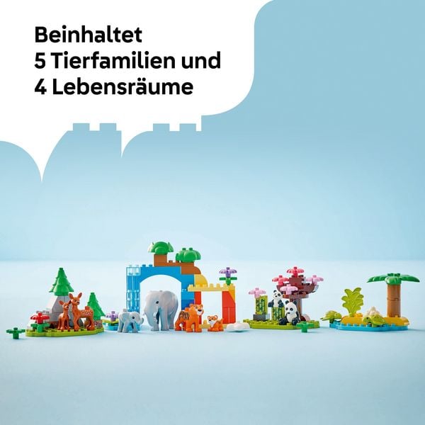 LEGO DUPLO Town Wildtier-Familien 3-in-1-Set, Lernspielzeug 10446