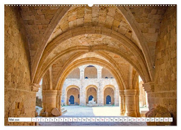 Produktbild: Rhodos - Altstadt mit Charme und Zauber (Wandkalender 2026 DIN A2 quer), CALVENDO Monatskalender