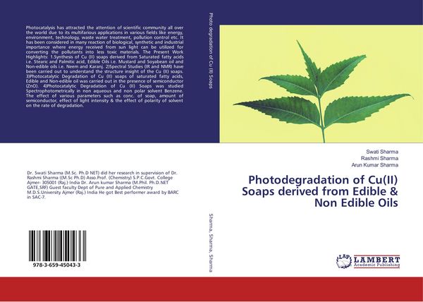 Produktbild: Photodegradation of Cu(II) Soaps derived from Edible & Non Edible Oils