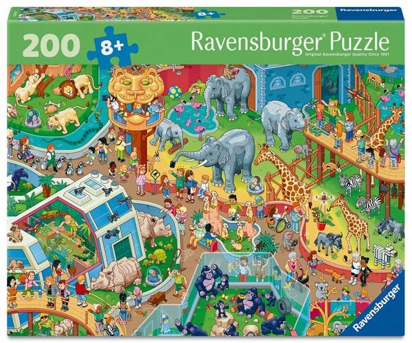 Kinderpuzzle 200 XXL Teile - Der Zoo von oben