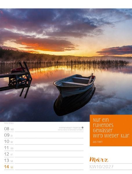 Produktbild: Augenblicke der Achtsamkeit Wochenplaner Kalender 2027