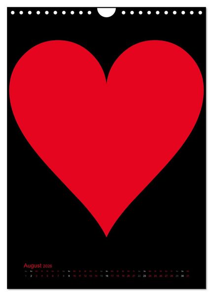 Produktbild: Foto- und Bastelkalender &bdquo;LIEBE&ldquo; in der Farbe Schwarz (Wandkalender 2026 DIN A4 hoch), CALVENDO Monatskalender