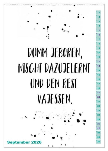 Produktbild: BERLINERISCH Lustige Spr&uuml;che (hochwertiger Premium Wandkalender 2026 DIN A2 hoch), Kunstdruck in Hochglanz