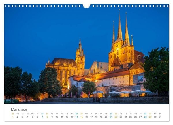 Produktbild: Erfurt - Stadt der T&uuml;rme (Wandkalender 2026 DIN A3 quer), CALVENDO Monatskalender