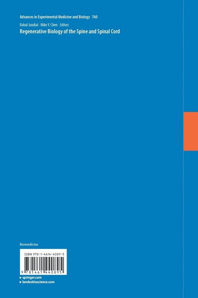 Produktbild: Regenerative Biology of the Spine and Spinal Cord