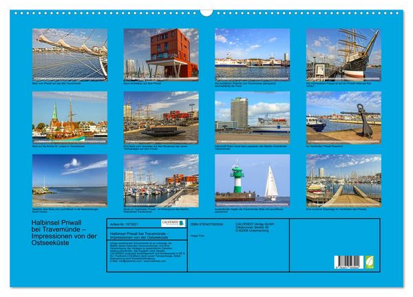 Produktbild: Halbinsel Priwall bei Travem&uuml;nde &ndash; Impressionen von der Ostseek&uuml;ste (Wandkalender 2026 DIN A2 quer), CALVENDO Monatskalender