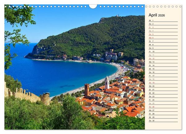 Produktbild: Urlaub an der Italienischen Riviera (Wandkalender 2026 DIN A3 quer), CALVENDO Monatskalender
