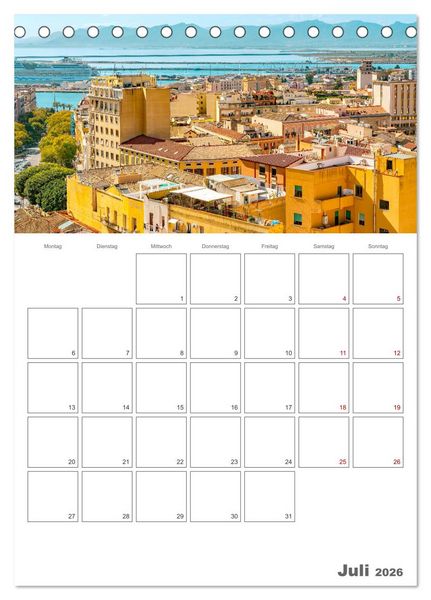 Produktbild: Cagliari - Urlaubsplaner (Tischkalender 2026 DIN A5 hoch), CALVENDO Monatskalender