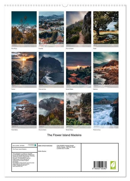 Produktbild: The Flower Island Madeira (High Quality Premium Wall Calendar 2026 DIN A2 portrait),CALVENDO 12 Month Wall Calendar