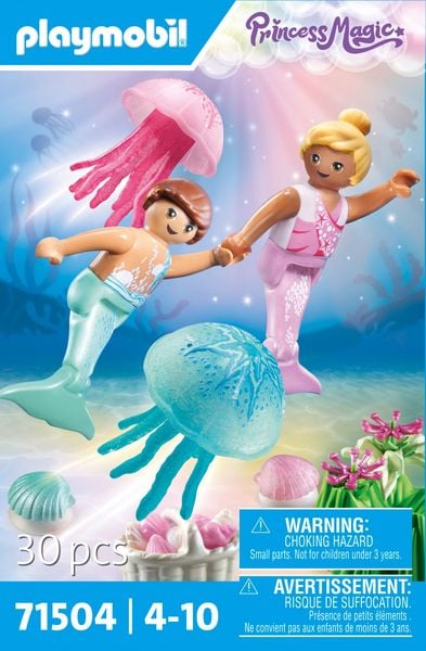 PLAYMOBIL 71504 - Princess Magic - Meerjungfrauen-Kinder mit Quallen