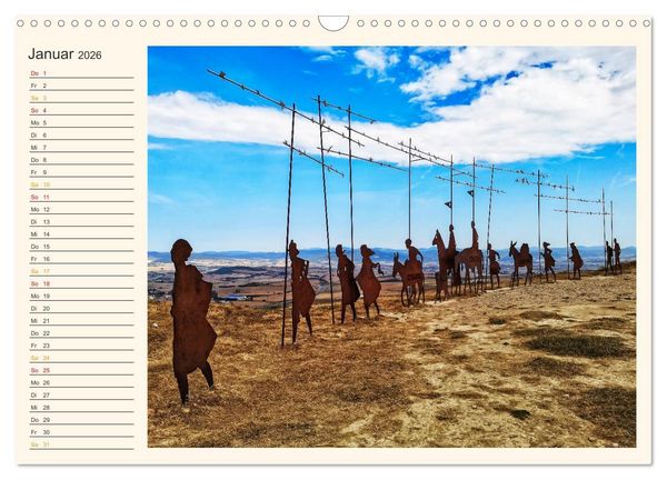Produktbild: Buen Camino - Pilgerreise auf dem Jakobsweg - Camino Franc&eacute;s (Wandkalender 2026 DIN A3 quer), CALVENDO Monatskalender