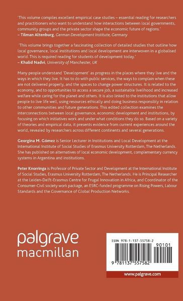 Produktbild: Local Governance, Economic Development and Institutions