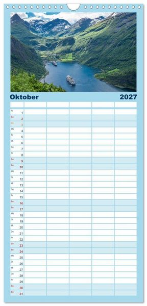Produktbild: Familienplaner 2027 - Hochseeschiffe mit 5 Spalten (Wandkalender, 21 x 45 cm) CALVENDO
