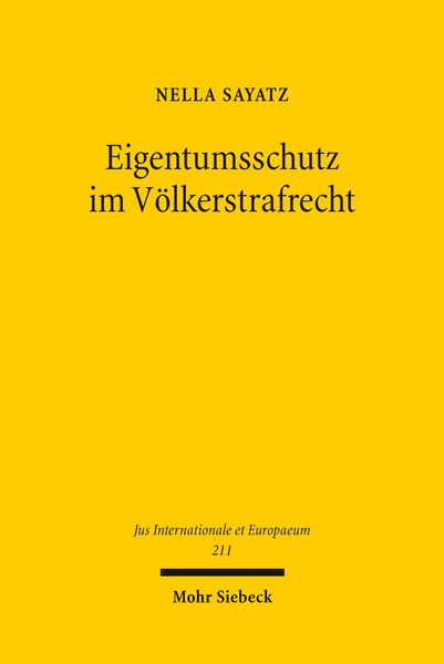 Produktbild: Eigentumsschutz im V&ouml;lkerstrafrecht