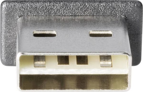 Produktbild: Renkforce USB-Kabel USB 2.0 USB-A Stecker, USB-B Stecker 1.80 m Schwarz beidseitig verwendbarer Stecker, vergoldete Steckkontakte RF-4078644
