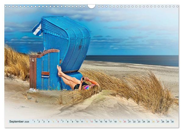 Produktbild: Strandvergn&uuml;gen - an Nordsee und Ostsee (Wandkalender 2026 DIN A3 quer), CALVENDO Monatskalender