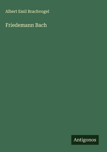 Produktbild: Friedemann Bach