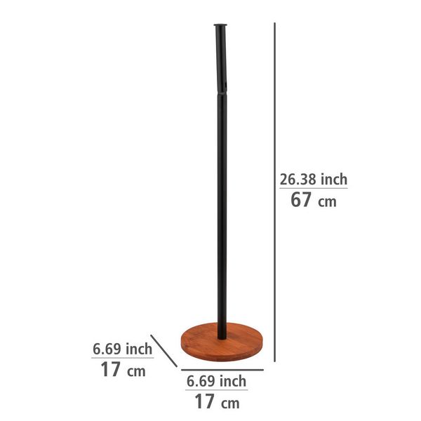 Produktbild: 2-in-1 Stand Toilettenpapierhalter Mod. Serro, aus stabilem Bambus