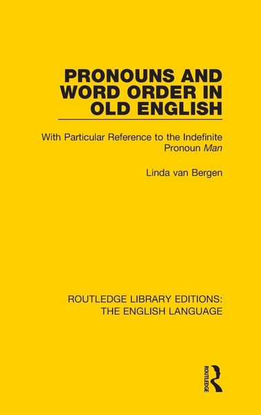 Produktbild: Pronouns and Word Order in Old English