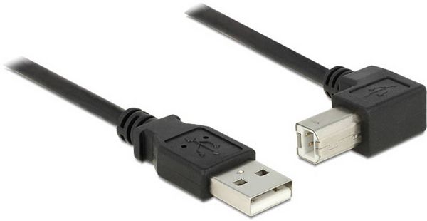 Produktbild: Delock USB-Kabel USB 2.0 USB-A Stecker, USB-B Stecker 2.00m Schwarz 83528