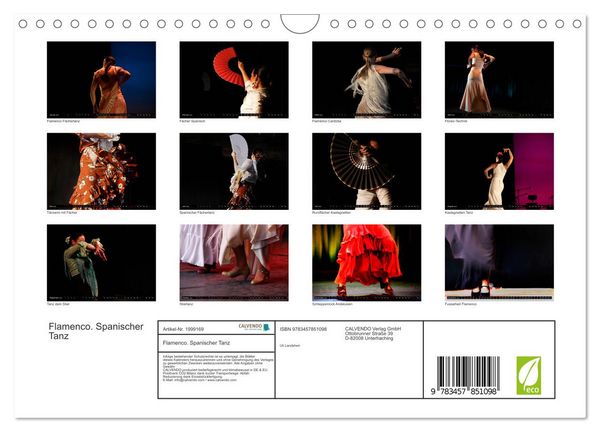 Produktbild: Flamenco. Spanischer Tanz (Wandkalender 2026 DIN A4 quer), CALVENDO Monatskalender
