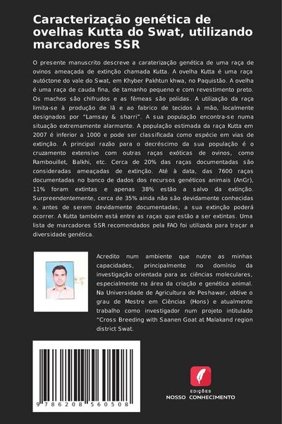 Produktbild: Caracteriza&ccedil;&atilde;o gen&eacute;tica de ovelhas Kutta do Swat, utilizando marcadores SSR