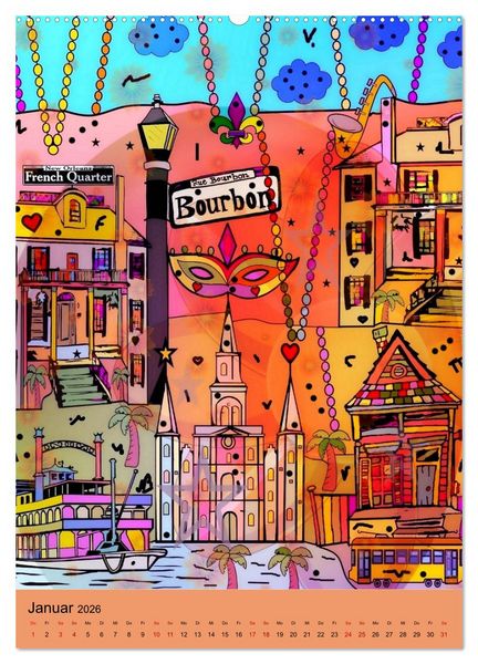 Produktbild: United States Pop Art von Nico Bielow (Wandkalender 2026 DIN A2 hoch), CALVENDO Monatskalender