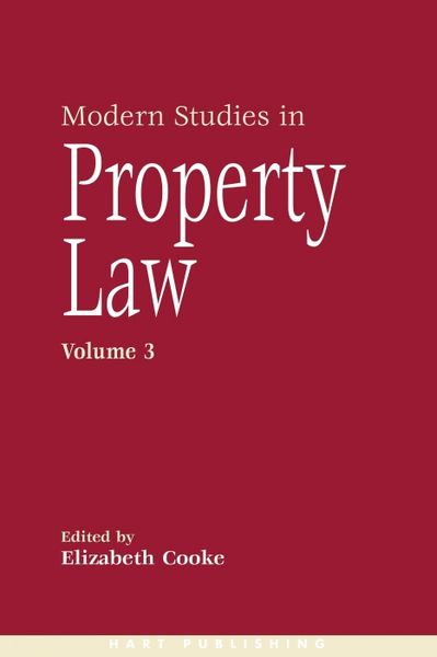 Produktbild: Modern Studies in Property Law - Volume 3