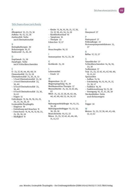 Produktbild: Eosinophile &Ouml;sophagitis - Der Ern&auml;hrungsleitfaden