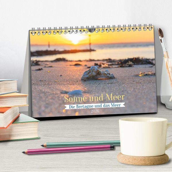 Produktbild: Die Bretagne - Sonne und das Meer (Tischkalender 2026 DIN A5 quer), CALVENDO Monatskalender