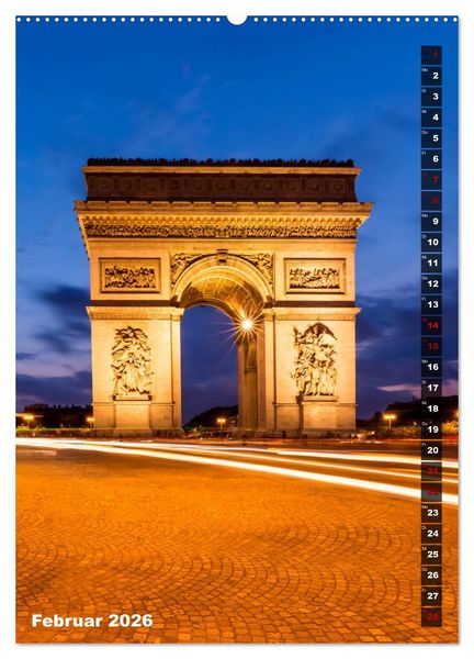 Produktbild: PARIS Stadtspaziergang (Wandkalender 2026 DIN A2 hoch), CALVENDO Monatskalender
