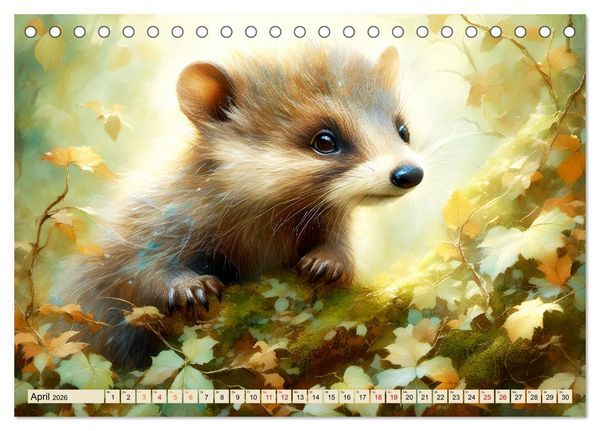 Produktbild: Pelzige s&uuml;&szlig;e Freunde (Tischkalender 2026 DIN A5 quer), CALVENDO Monatskalender