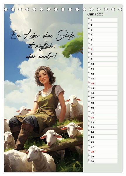 Produktbild: Sch&auml;ferspr&uuml;che (Tischkalender 2026 DIN A5 hoch), CALVENDO Monatskalender