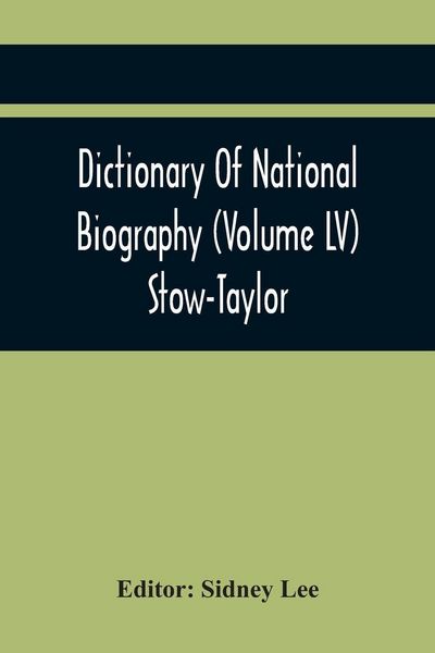Produktbild: Dictionary Of National Biography (Volume Lv) Stow-Taylor