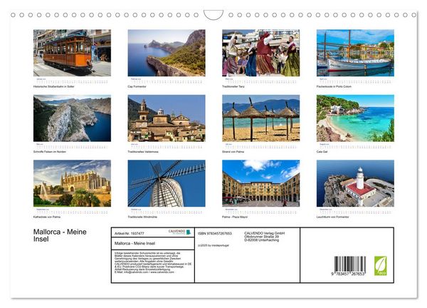 Produktbild: Mallorca - Meine Insel (Wandkalender 2026 DIN A3 quer), CALVENDO Monatskalender