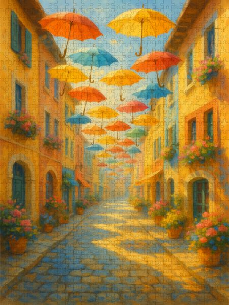 Produktbild: CALVENDO Puzzle T&auml;nze der Schirme | 1000 Teile Lege-Gr&ouml;&szlig;e 64x48cm Foto-Puzzle f&uuml;r gl&uuml;ckliche Stunden