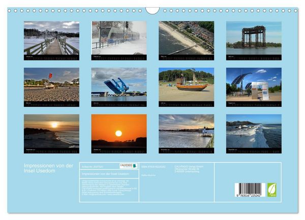 Produktbild: Impressionen von der Insel Usedom (Wandkalender 2026 DIN A3 quer), CALVENDO Monatskalender