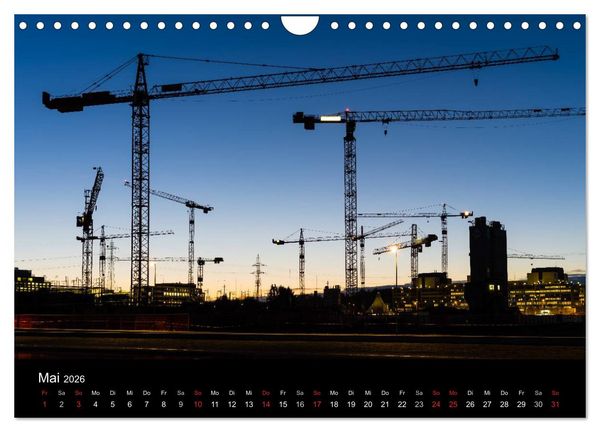 Produktbild: Baustellen (Wandkalender 2026 DIN A4 quer), CALVENDO Monatskalender