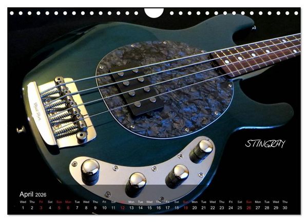 Produktbild: ROCK GUITARS put into the spotlight (Wall Calendar 2026 DIN A4 landscape), CALVENDO 12 Month Wall Calendar
