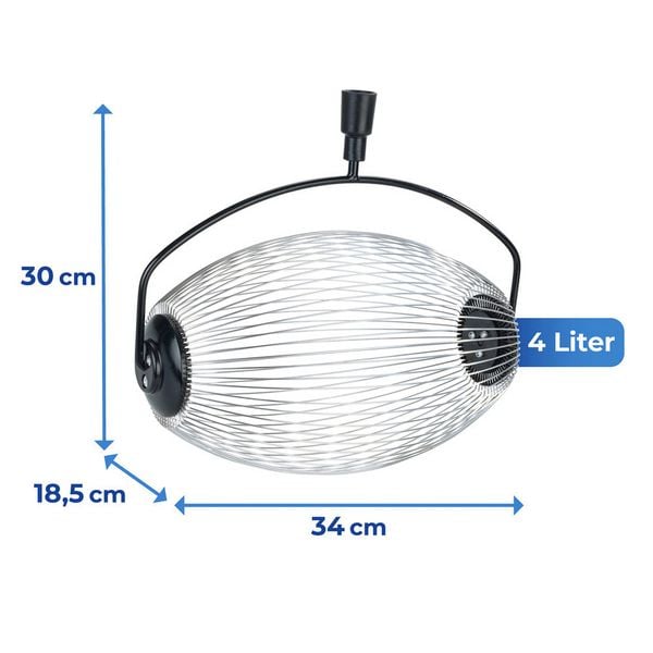 Produktbild: Rollsammler mit Teleskopstiel, schwarz/silber, Edelstahl, 34x83-148x18.5 cm, flexible