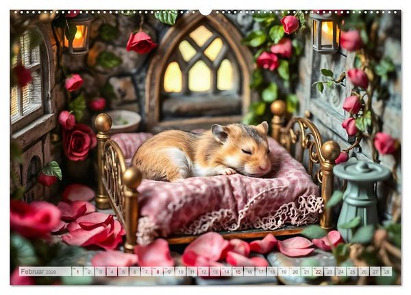 Produktbild: Es war einmal ein Hamster... M&auml;rchenhafte Abenteuer auf vier Pf&ouml;tchen (Wandkalender 2026 DIN A2 quer), CALVENDO Monatskalender