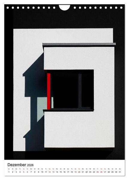 Produktbild: Fassaden-Architektur im Stil des BAUHAUS (Wandkalender 2026 DIN A4 hoch), CALVENDO Monatskalender