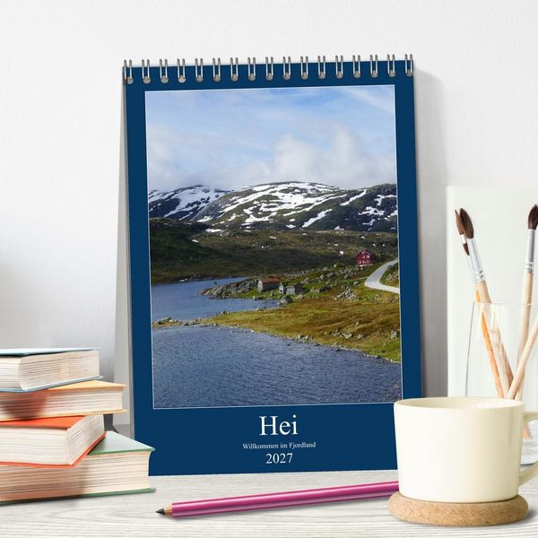 Produktbild: Hei - Willkommen im Fjordland (Tischkalender 2027 DIN A5 hoch), CALVENDO Monatskalender