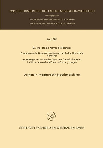 Produktbild: Dornen in Waagerecht-Stauchmaschinen