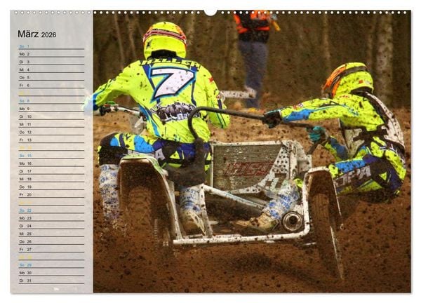 Produktbild: Motocross - tollk&uuml;hne Kerle (hochwertiger Premium Wandkalender 2026 DIN A2 quer), Kunstdruck in Hochglanz