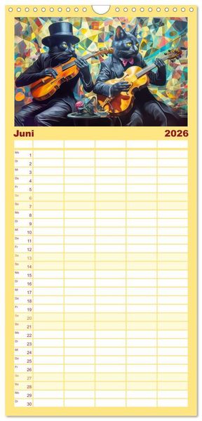 Produktbild: Familienplaner 2026 - Zirkusfantasien - Bezaubernd fremdartig mit 5 Spalten (Wandkalender, 21 x 45 cm) CALVENDO