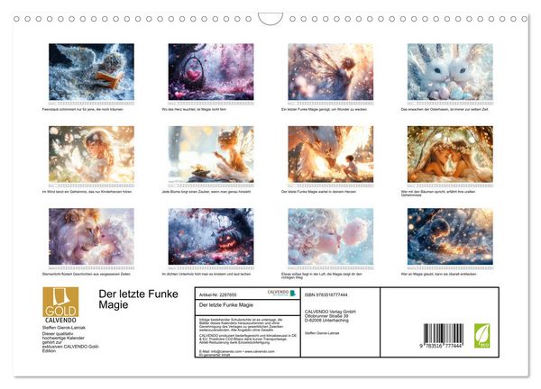 Produktbild: Der letzte Funke Magie (Wandkalender 2027 DIN A3 quer), CALVENDO Monatskalender