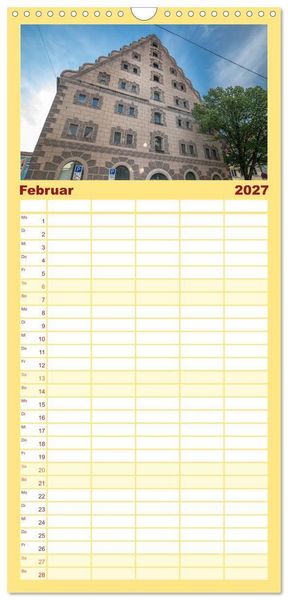 Produktbild: Familienplaner 2027 - Ulm - H&uuml;bsche Gro&szlig;stadt an der Donau mit 5 Spalten (Wandkalender, 21 x 45 cm) CALVENDO